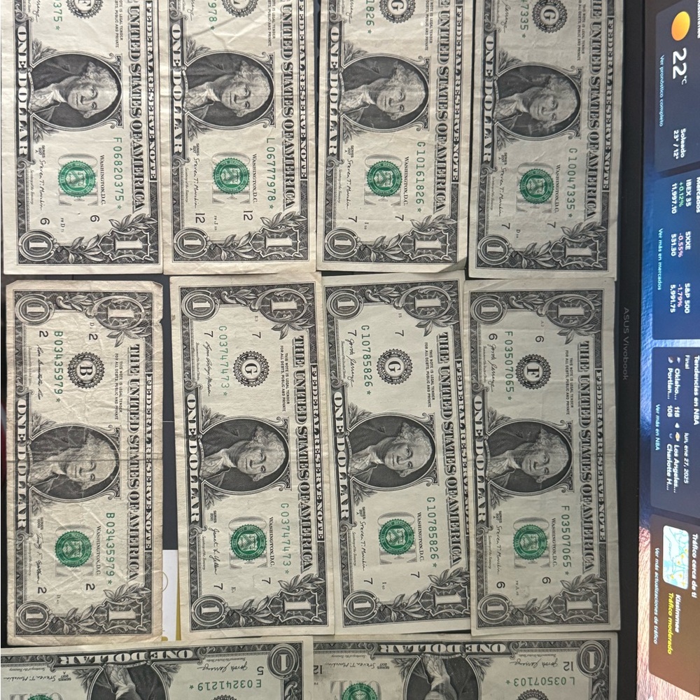 Collection of US One Dollar Bills